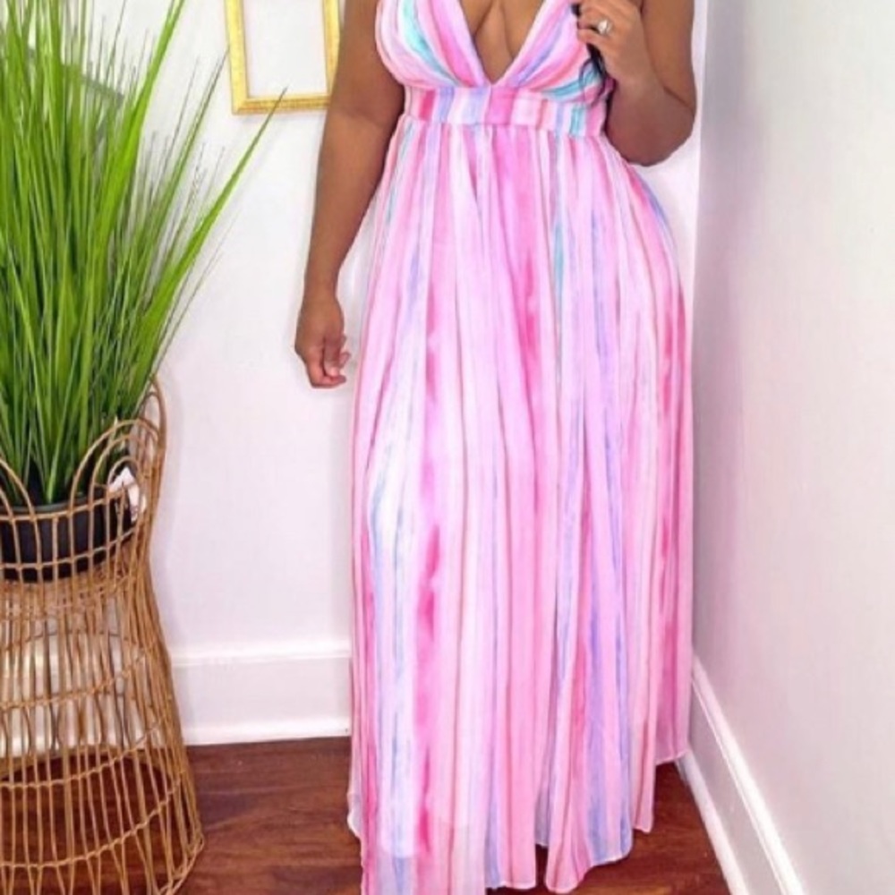 Pink & Blue Sundress